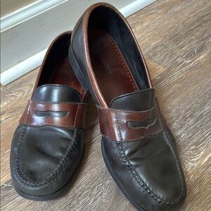 Sperry Mens Classic Black and Brown Leather Loafers size 13 M
